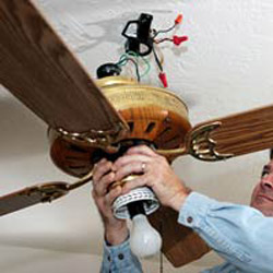 Ceiling fan installation